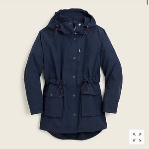 J. Crew Perfect Raincoat Navy Blue Size XS